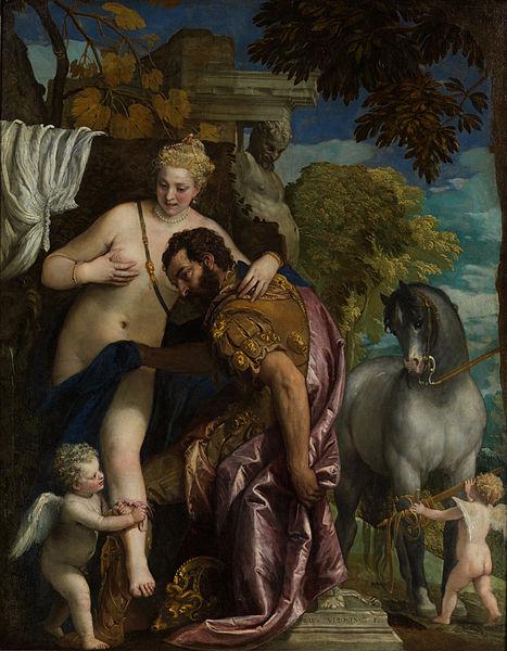 Paolo  Veronese Mars and Venus United by Love France oil painting art